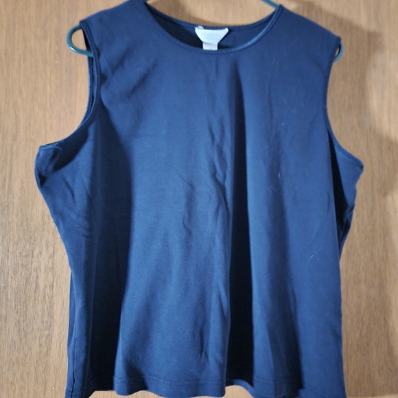 CJ Banks Set Of 2 Navy & Purple Tank Tops 100% Cotton Womens Plus Size 1X - Picture 5 of 6